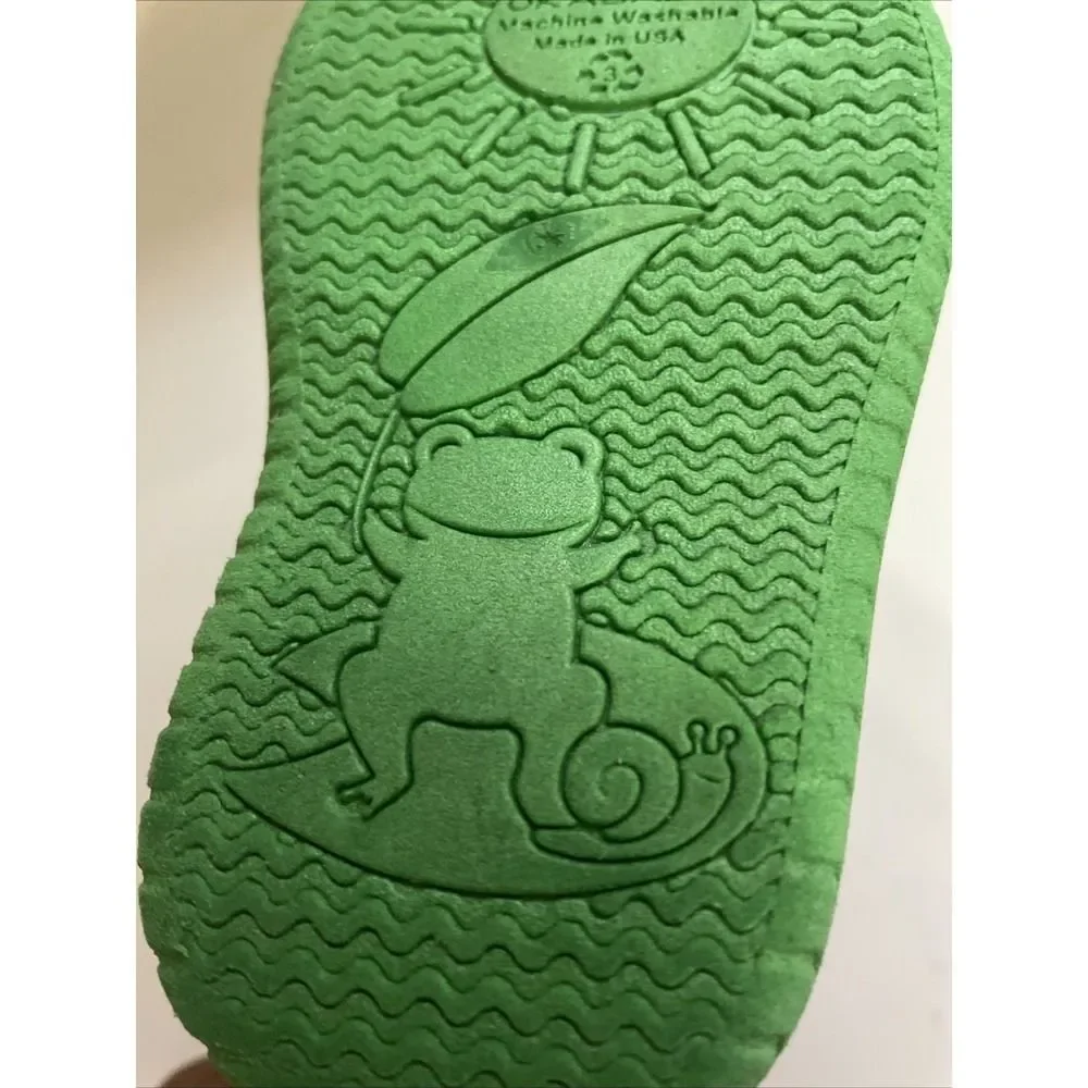 SINGLE LEFT BOOT Okabashi Kids Kendall Rain‎ Boot Green Dinosaur Size 5